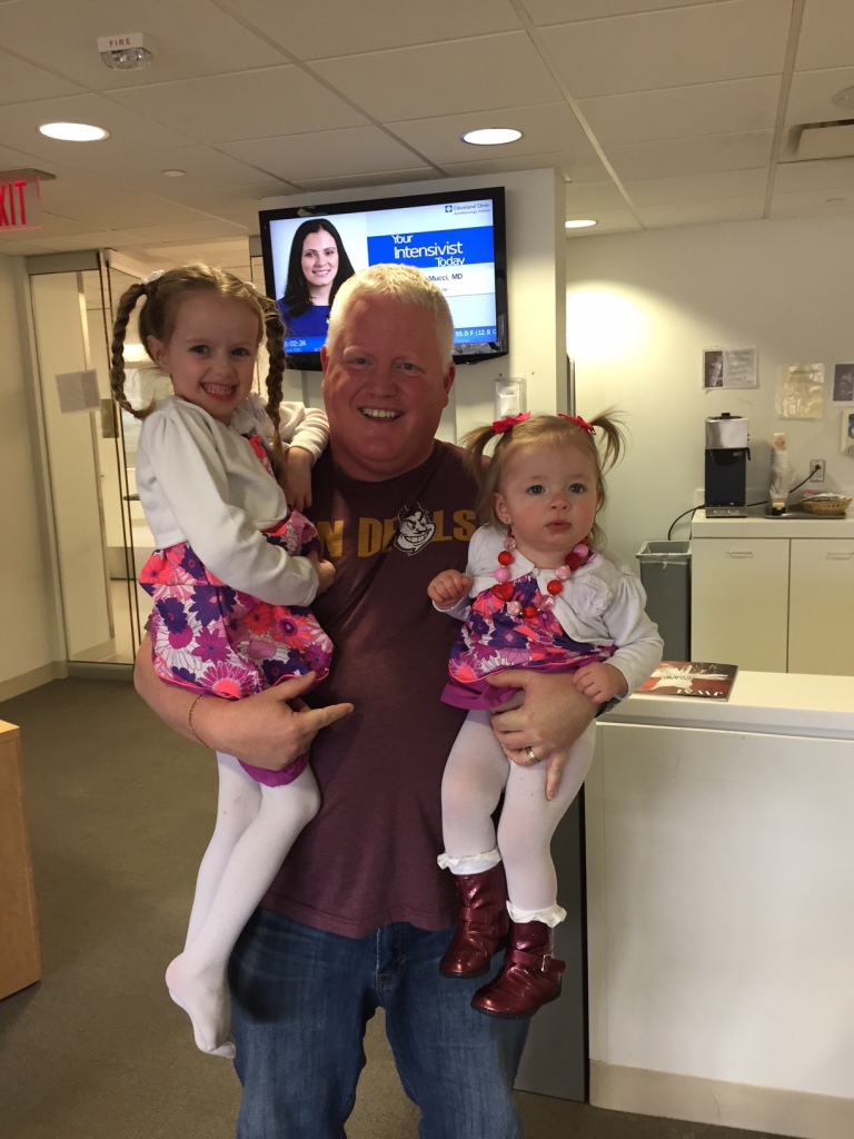 Tim Martin and Bill Ball's two daughters